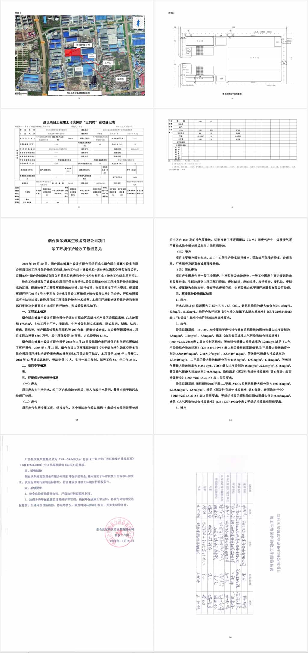 煙臺沃爾姆真空設備有限公司環(huán)境保護驗收監(jiān)測表公示14